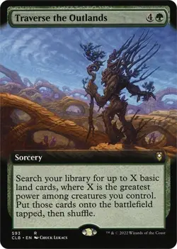 Traverse the Outlands (Extended Art)- Commander Legends:BFBG- (Foil)(NM) - Image 1