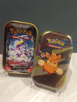 Pokemon TCG Scarlet & Violet Booster Pack in Paldea Friends Mini Tin Free UK Del - Image 1