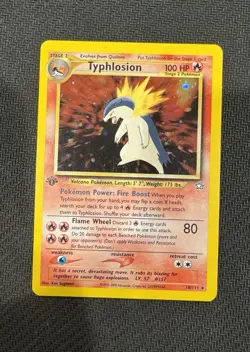 Pokemon TCG Typhlosion #18/111 Neo Genesis 1st Edition Holo NM/LP Condition - Image 1