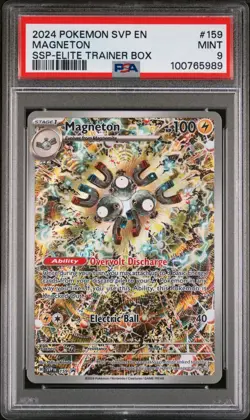 2024 Pokemon SVP EN Magneton #159 Surging Sparks Elite Trainer Box MINT PSA 9 - Image 1