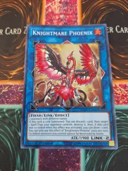 Yugioh Knightmare Phoenix FLOD-EN046 Super Rare 1st Edition Near Mint - Image 1