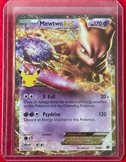 Mewtwo EX 54/99 Ultra Rare Holo Celebrations NM/M Pokemon Card Free Shipping - Image 1