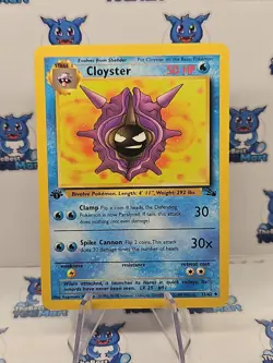 Cloyster 32/62 1999 1st Edition Fossil Pokemon LP - Image 1