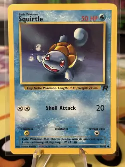 Pokemon TCG Squirtle Team Rocket 68/82 Regular Unlimited Common NM - Image 1