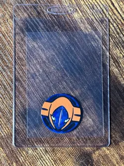 Pokemon Deoxys Custom Hand Painted Coin 1/1 Cracked Ice Holo LOOK! - Image 1