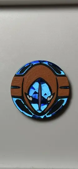 Pokemon Deoxys Custom Hand Painted Coin 1/1 Cracked Ice Holo LOOK! - Image 2