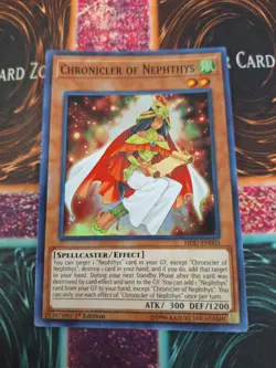 Yugioh Chronicler of Nephthys HISU-EN003 Super Rare 1st Edition Near Mint - Image 1