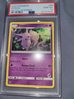 Pokemon PSA 10 Gem Mint 2020 Battle Academy Espeon 89/214 - Image 2