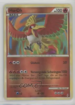Ho-oh German Reverse Foil Pokemon HeartGold & SoulSilver Call of Legends #9 15fy - Image 1