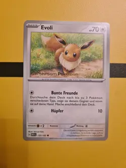 Pokemon Together Pokepost Promo Eevee Stamped 133/165 Evoli Gemeinsam German - Image 1