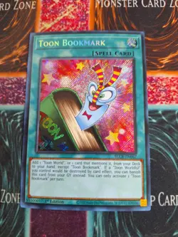 Yu-Gi-Oh! Toon Bookmark BLCR-EN067 Secret Rare 1st Edition Near Mint - Image 1