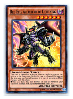 Red-Eyes Archfiend of Lightning CORE-EN023 Super Rare Yugioh - Image 1