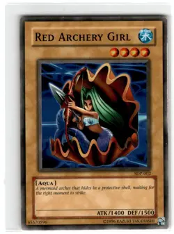 Yu-Gi-Oh! Red Archery Girl Common SDP-002 Moderately Played Unlimited - Image 1