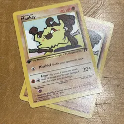 Mankey 61/82 1st Edition Team Rocket Pokemon Card LP-NM - Image 1