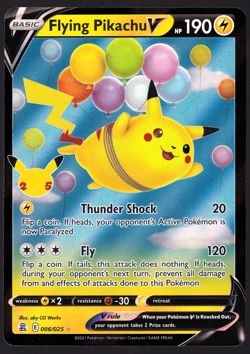 Flying Pikachu V 006/025 Holo Celebrations Pokemon TCG Card NM - Image 1