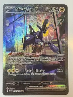 Pokemon Miraidon EX TCG Card 244/198 Scarlet & Violet Base Near Mint Condition - Image 1
