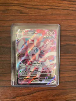 Pokemon TCG Sylveon VMAX Full Art Holo Rare Card 075/203 Evolving Skies - Image 1