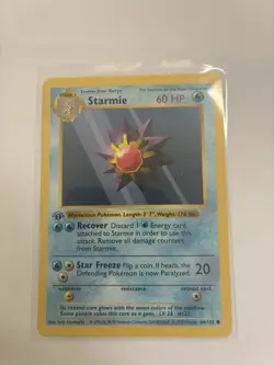 1st Edition Starmie 64/102 - 1999 Base Set Thick Stamp Pokemon Card WOTC MINT!! - Image 1