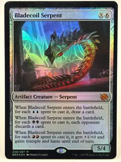 Bladecoil Serpent LP* FOIL The Brother's War ENGLISH 229/287 mtg -UnltdCards - Image 1