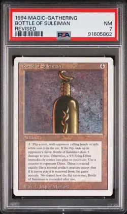 1994 MTG Magic The Gathering Bottle Of Suleiman Revised PSA 7 NM - Image 1