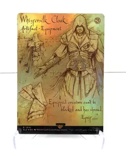 Whispersilk Cloak Assassin's Creed Secret Lair NM Borderless Foil MTG - Image 1