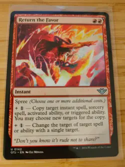 MTG Return the Favor 0142 Outlaws of Thunder Junction M/NM Free UK P&P - Image 1