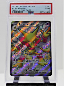 2024 PSA 9 Pokemon Paldean Fates Alakazam ex 215, Shiny Ultra Rare - Image 1