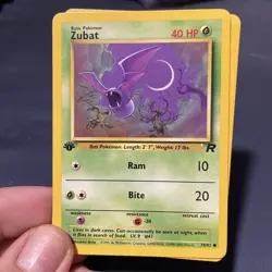 Pokemon TCG Zubat Team Rocket 70 Regular 1st Edition Common - Image 1