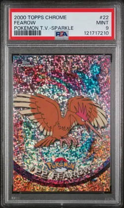 2000 Topps Chrome Pokemon T.V. #22 Fearow Pokemon T.V.-Sparkle PSA 9 - Image 1