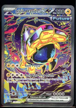 Iron Hands ex 154/131 SIR Special Illustration Rare Prismatic Evolutions Pokemon - Image 1