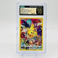 2023 POKEMON CROWN ZENITH SECRET RARE #160 HOLO-PIKACHU CGC 10 PRISTINE - Image 1