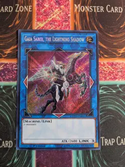 Yu-Gi-Oh! Gaia Saber, the Lightning Shadow COTD-EN051 1st Edition Secret Rare NM - Image 1