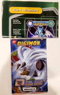 Digimon D-Tector Card Game Series 2 Bandai 1 pack factory sealed 2002 RARE - Image 2