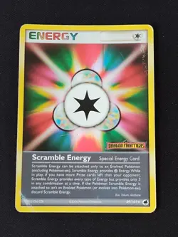 Scramble Energy Pokemon Card 89/101 Reverse Holo Foil Stamped Played MP - Image 1