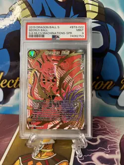 2019 Dragon Ball Super Card Game Beerus Ball SPR PSA 9 Malicious Machinations - Image 1