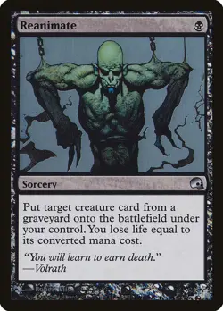 Reanimate -Foil Medium Play MTG Premium Deck Series: Graveborn Near Mint - Image 1