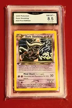 GMA 8.5 NM-MT+ 2002 1st Edition Neo Destiny Dark Slowking 20/105 Pokemon Card - Image 1