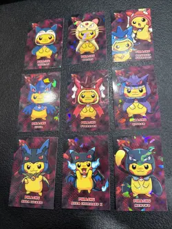 Cracked Pikachu Poncho Set Holo Team Rocket Card Database Peru Pokemon Set 9 - Image 1