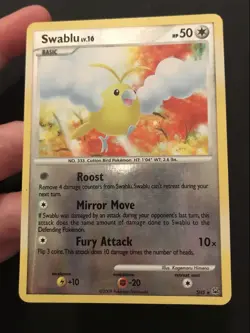 Swablu SH5 Platinum Shiny HOLO SECRET RARE Pokemon Card Excellent - Image 3
