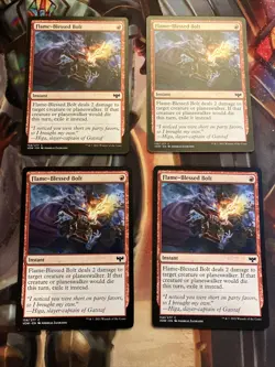 MTG Flame-Blessed Bolt x 4 Innistrad: Crimson Vow Near-Mint Red Instant!!! - Image 1