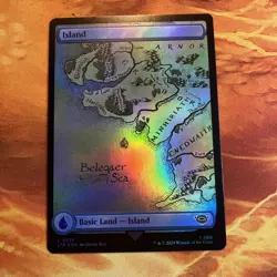 MTG Foil Full Art Island (275) The Lord of the Rings Near-Mint!!! - Image 1