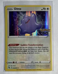 #2 Ditto - 053/078 - Pokemon Go Sword & Shield Holo Rare Card NM - Image 1