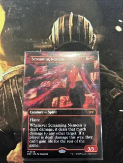 MTG Duskmourn Screaming Nemesis Borderless Mythic Card 0348 NM Condition - Image 1