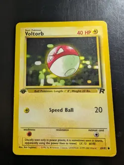 Voltorb 69/82 - 1st Edition - Team Rocket - Pokemon Card - Played - Image 1
