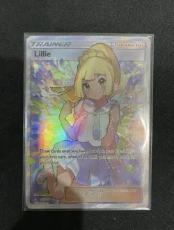 Lillie 151/156 Sun & Moon Ultra Prism Full Art Trainer Supporter Pokemon Card - Image 3