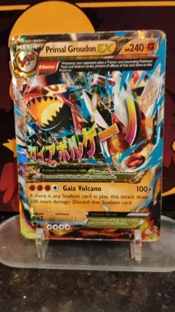 PRIMAL GROUDON EX Primal Clash POKEMON Full-Art Holo 2014 Trading Card 86/160 - Image 1