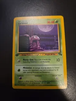 1st Edition Grimer - NM/LP - Vintage WotC 48/62 Fossil Set Pokemon Card - Image 1