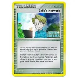 Celio's Network Crystal Guardians: 73/100 Reverse Holo Stamped Pokemon TCG Card - Image 1