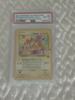 Pikachu Birthday Classic Collection 24-Pokemon Card PSA 10 Gem Mint - Image 1