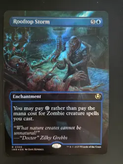 Rooftop Storm NM BORDERLESS FOIL Innistrad: Remastered MTG FREE SHIPPING - Image 1